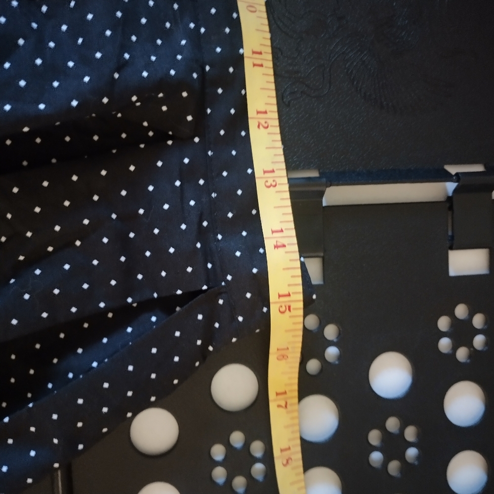 HELL BUNNY Skull Ornament Black and White Polkadot A-line Skirt size L - Picture 7 of 7